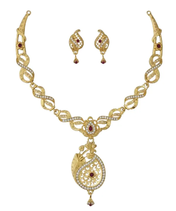 American_Diamond_Necklace_&_Earrings_Set_For_Women