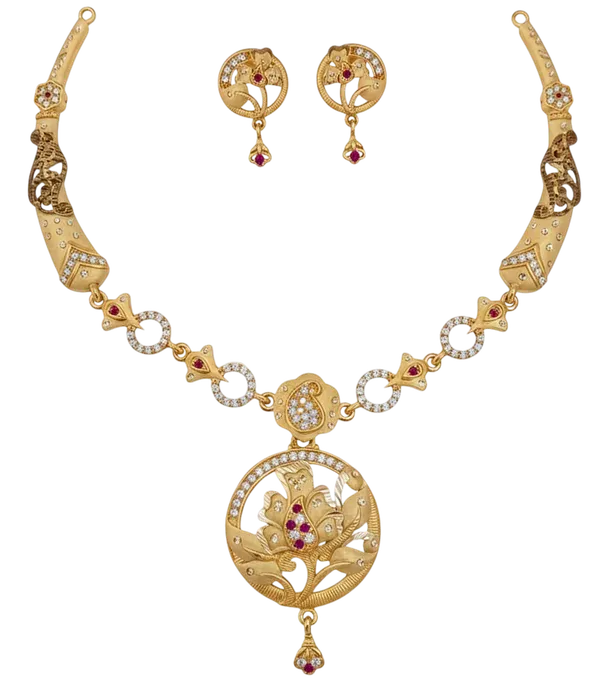 American_Daimond_Necklace_&_Earrings_Set_For_Women