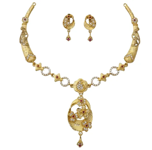American_Diamond_Necklace_&_Earrings_Set_For_Women
