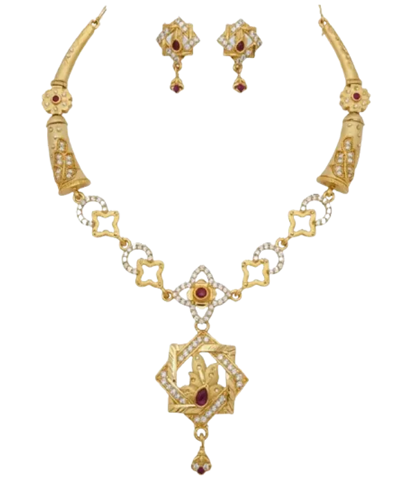 American_Diamond_Necklace_&_Earrings_Set_For_Women