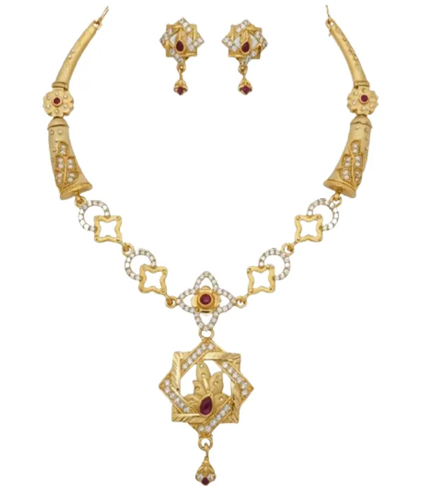 American_Diamond_Necklace_&_Earrings_Set_For_Women