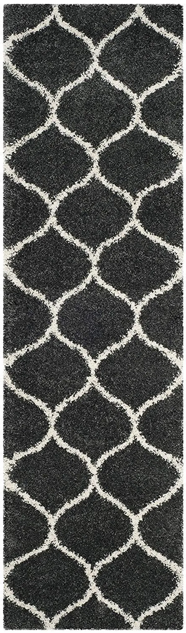 Shag_Collection_Anti_Slip_Plush_Runner_Color_Dark_Grey_Ivory