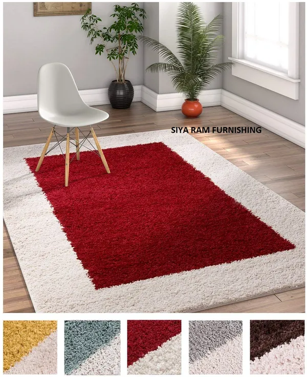 Siyaram_Furnishing_Porta_Border_Carpet_Modern_Geometric_Shag_Area_Rug_Plush_Easy_Care_Thick_Soft_Plush_Living_Room