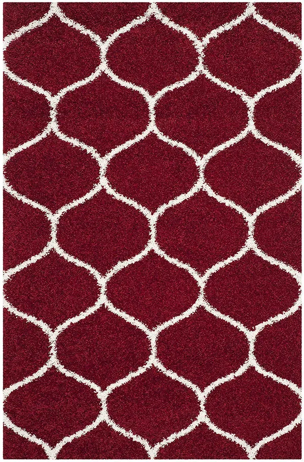 Geometric_Contemporary_Area_Rug_Red_Microfiber
