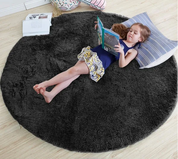 Black_Round_Rug_For_Bedroom_Fluffy_Circle_Rug_For_Kids_Room_Furry_Carpet_For_Teen_Girls_Room_Shaggy_Throw_Rug_For_Nursery_Room_Fuzzy_Plush_Rug_For_Dorm_Black_Carpet_Black