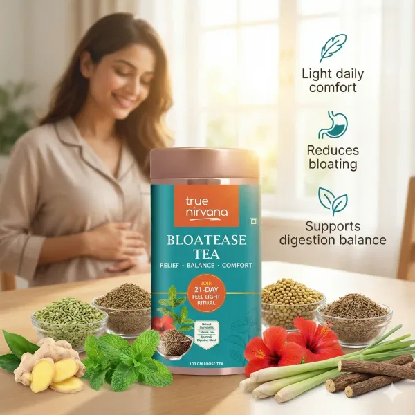 True_Nirvana_BloatEase_Tea_|_Ayurvedic_Digestive_&_Gas_Relief_Blend_with_Fennel,_Ajwain_&_Ginger