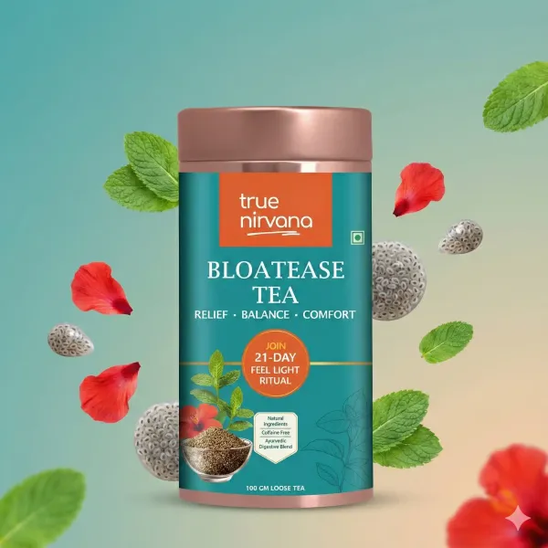 True_Nirvana_BloatEase_Tea_|_Ayurvedic_Digestive_&_Gas_Relief_Blend_with_Fennel,_Ajwain_&_Ginger