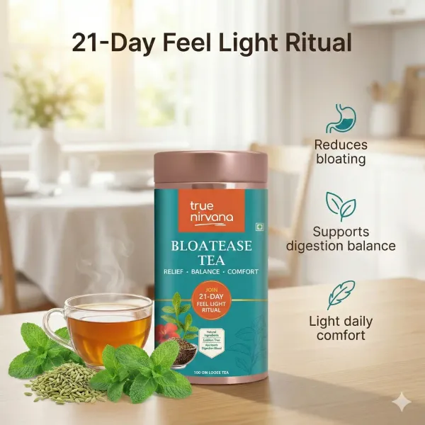 True_Nirvana_BloatEase_Tea_|_Ayurvedic_Digestive_&_Gas_Relief_Blend_with_Fennel,_Ajwain_&_Ginger