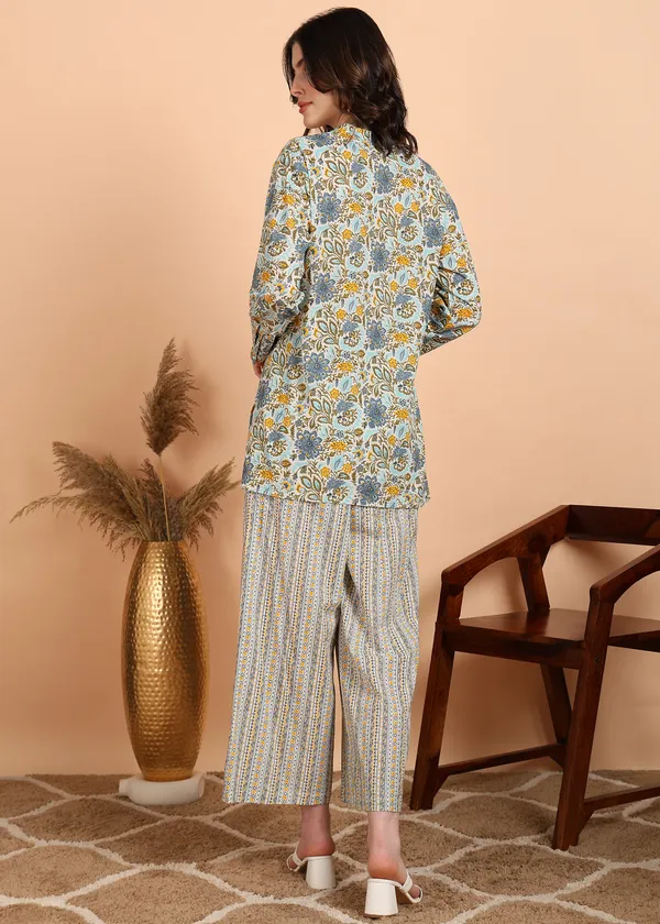 Multicolour_Floral_Printed_Pure_Cotton_Co_Ord_Set_For_Women