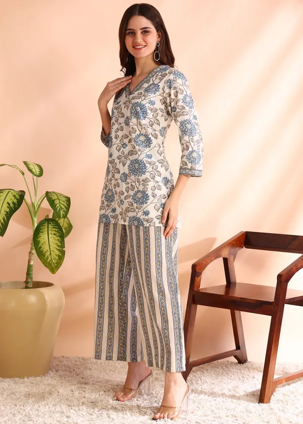 Blue_Floral_&_Stripe_Co-ord_Set_For_Women