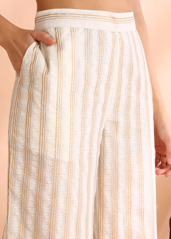 White_And_Pink_Striped_Pure_Cotton_cord_set_For_Women