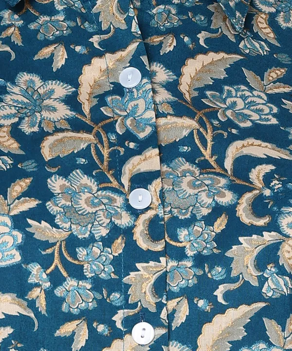 Blue_Traditional_Brocade_Fabric_With_Geometric_And_Floral_Patterns_For_Women