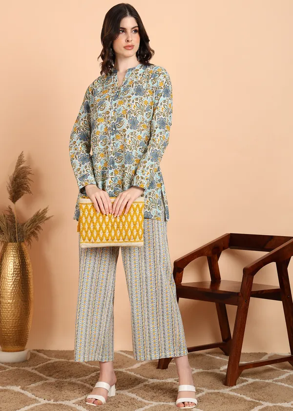 Multicolour_Floral_Printed_Pure_Cotton_Co_Ord_Set_For_Women