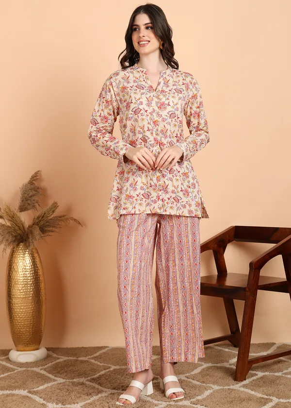 Boho-Chic_Warm_Tone_Floral_&_Stripe_Co-ord_Set_For_Women