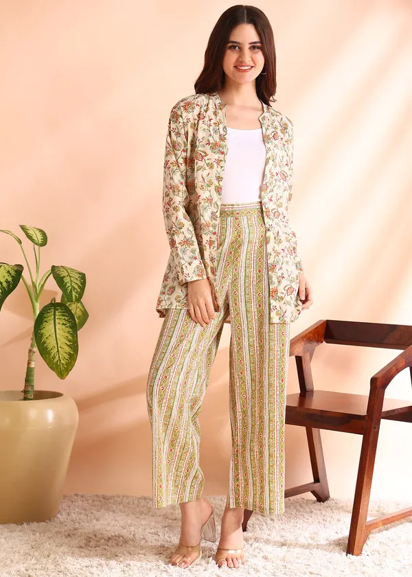 Off_White_Floral_Print_Co_Ord_Set_With_Striped_Palazzo_Pants_For_Women