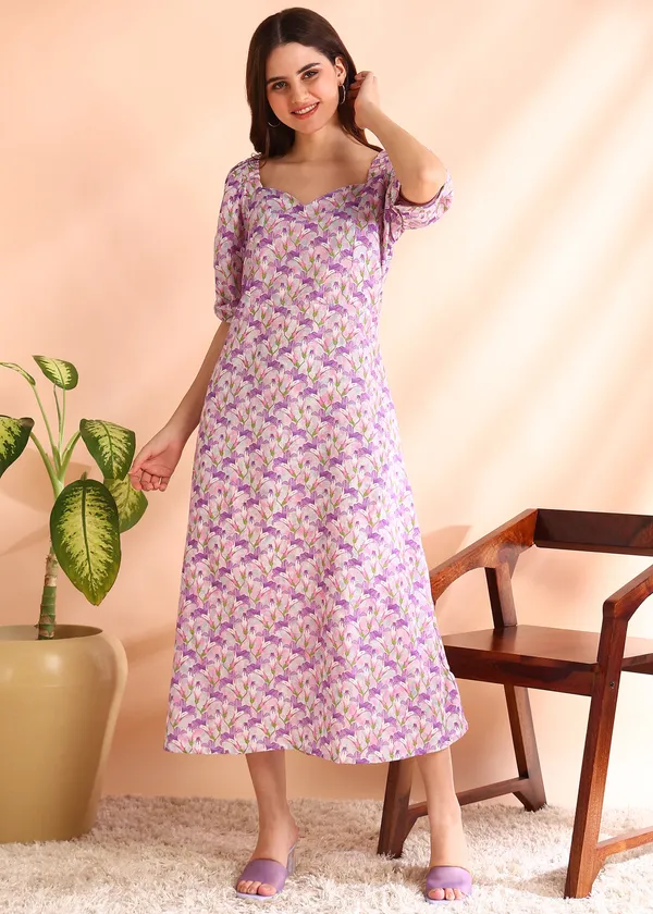 Romantic_Lavender_Printed_Maxi_Dress_With_Puff_Sleeves_For_Women