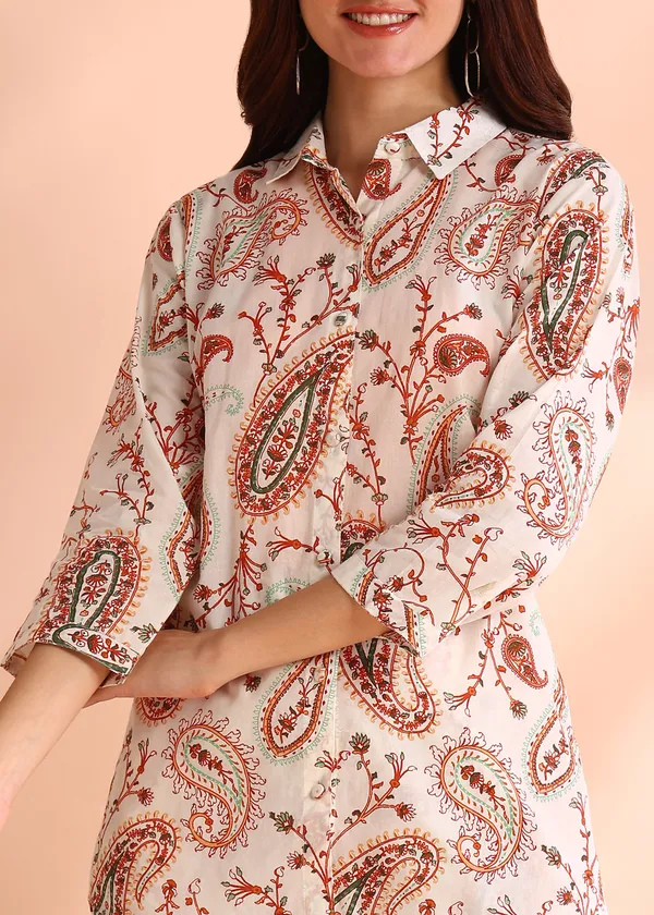 Off_White_And_Pink_Paisley_Print_Night_Suit_Set_Full_Sleeve_Shirt_And_Pyjama_For_Women