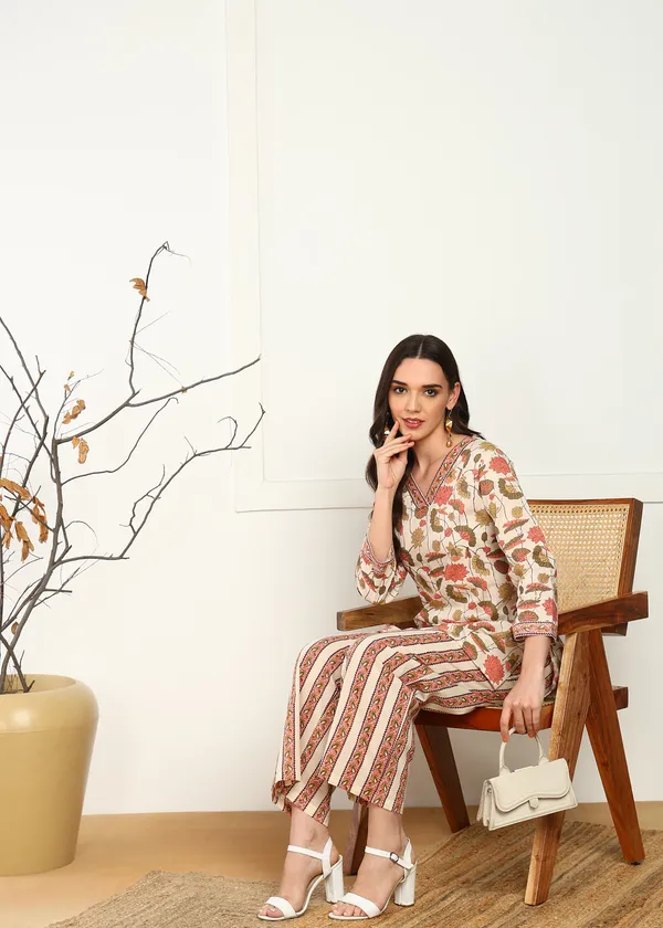 Multicolour_Floral_Print_Co_Ord_Set_With_Striped_Palazzo_Pants_For_Women