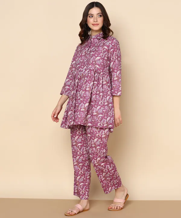 Pink_Floral_Block_Print_Co_Ord_Set_For_Women