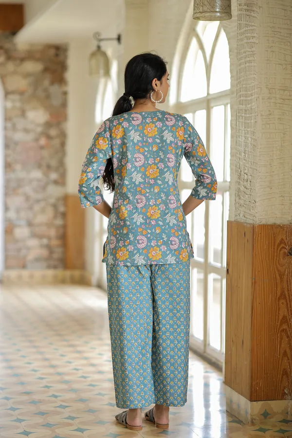 Blue_Floral_Print_Cotton_Co_Ord_Set_With_Top_And_Palazzo_Pants_For_Women