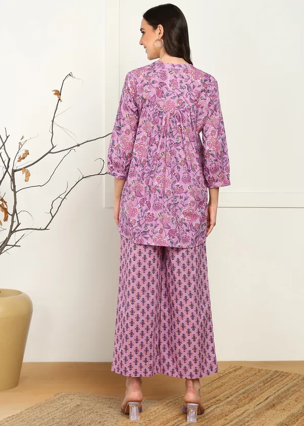 Elegant_Lavender_Pure_Cotton_Floral_Print_Co-ord_Se_For_Women