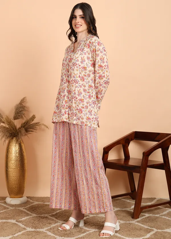 Boho-Chic_Warm_Tone_Floral_&_Stripe_Co-ord_Set_For_Women