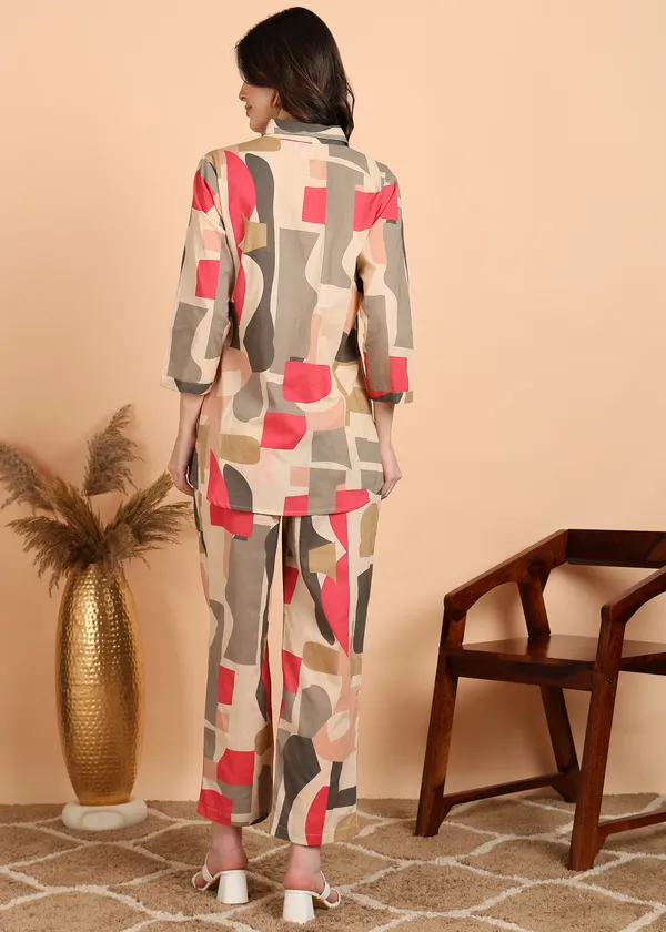 Multicolour_Abstract_Geometric_Print_Co_Ord_Set_Shirt_And_Palazzo_Set_For_Women