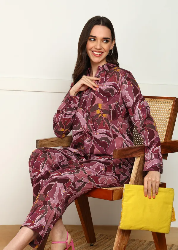 Mauve_Abstract_Floral_Printed_cord_set_For_Women