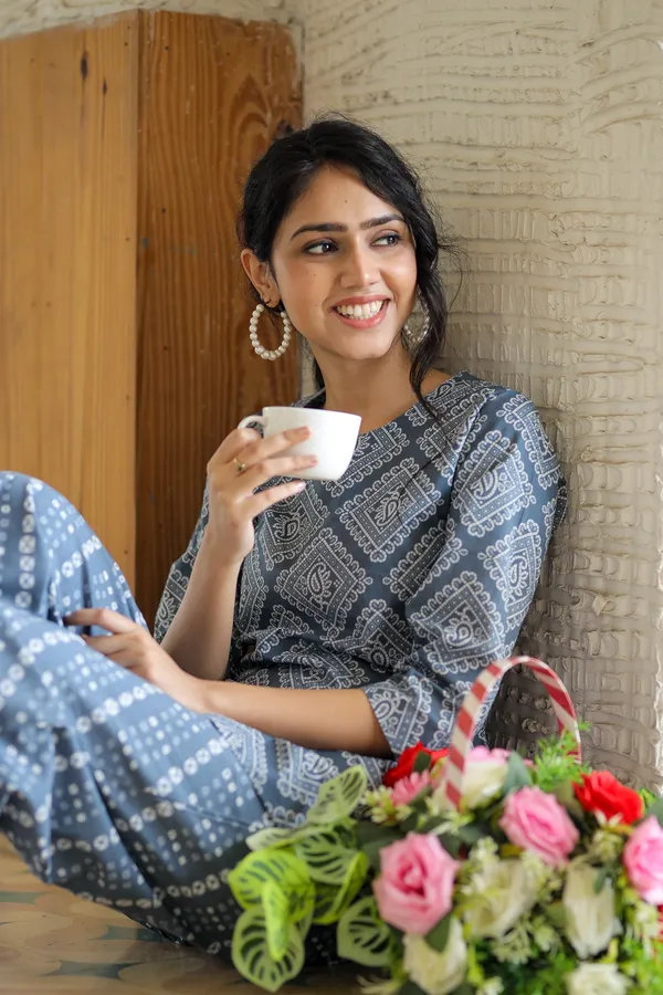 Blue_Geometric_Print_Kurta_Palazzo_Co_Ord_Set_For_Women
