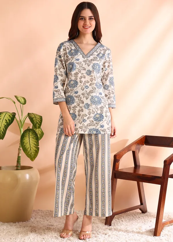 Blue_Floral_&_Stripe_Co-ord_Set_For_Women