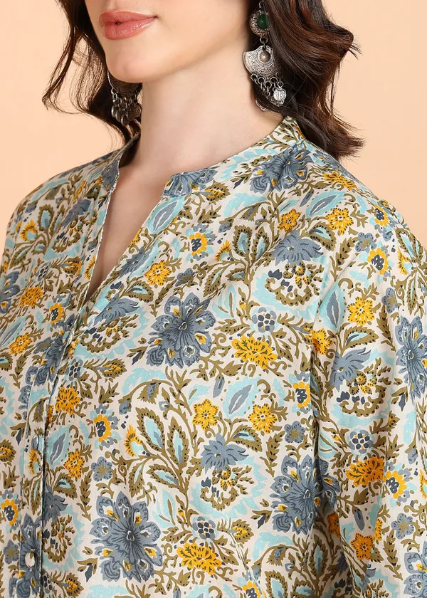 Multicolour_Floral_Printed_Pure_Cotton_Co_Ord_Set_For_Women