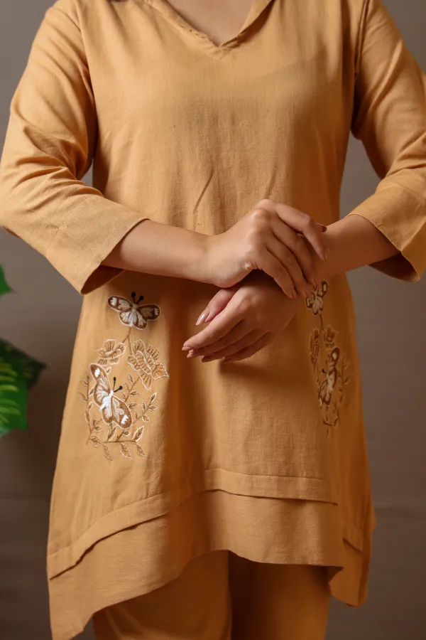 Light_Orange_Cotton_Co-Ord_Set_For_Women