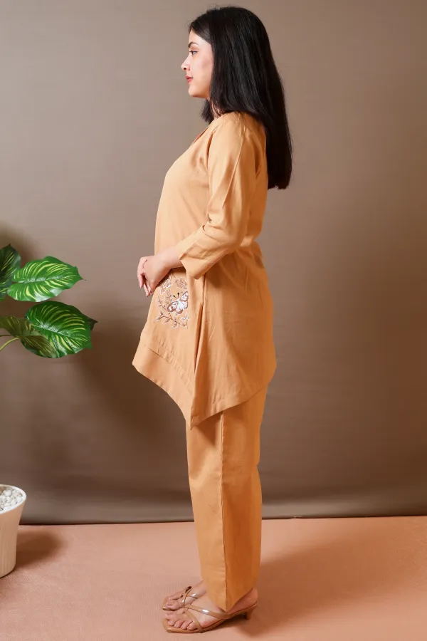 Light_Orange_Cotton_Co-Ord_Set_For_Women