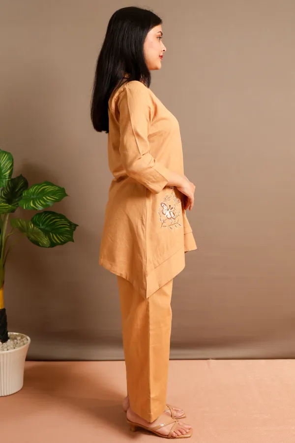 Light_Orange_Cotton_Co-Ord_Set_For_Women