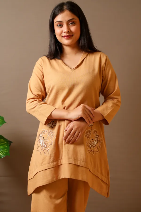 Light_Orange_Cotton_Co-Ord_Set_For_Women