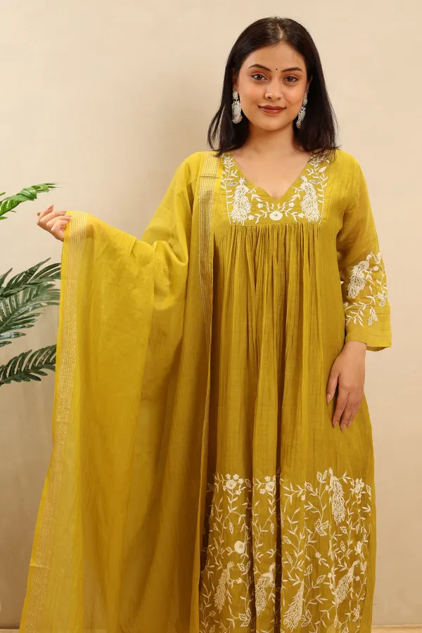 Long_Mul_Cotton_Anarkali_Frock_With_Cotton_Dupatta
