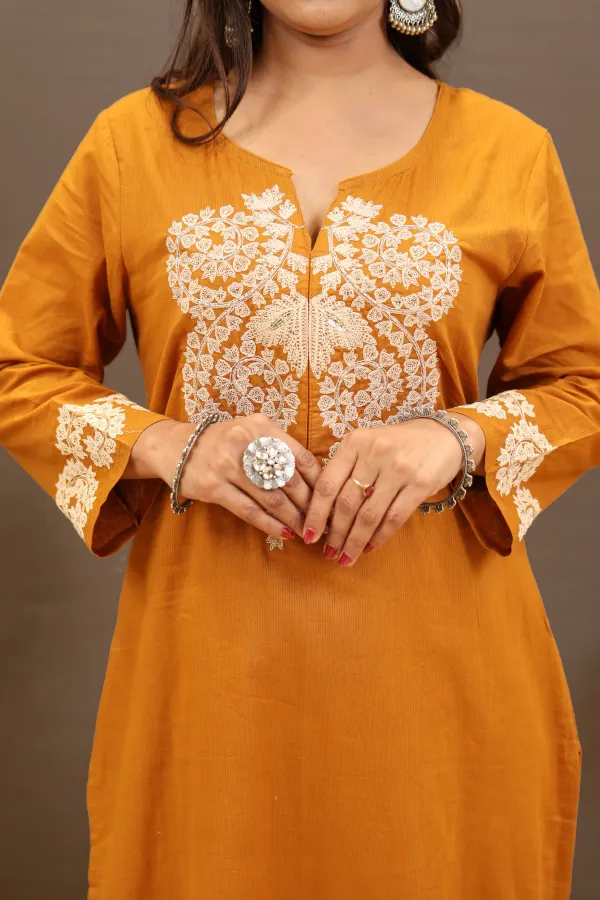 Brown_Organza_Straight_Suit_For_Women