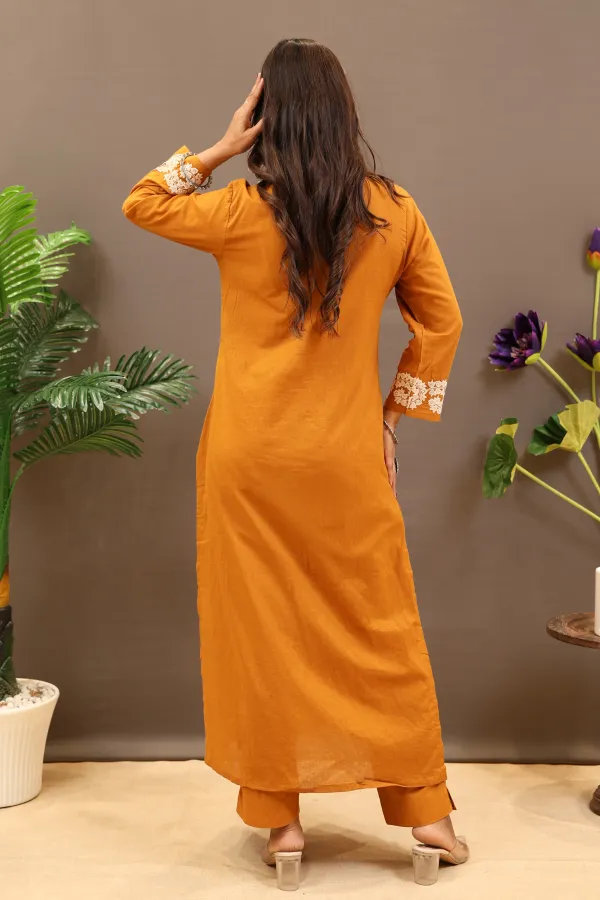 Brown_Organza_Straight_Suit_For_Women
