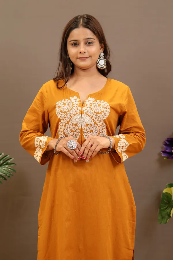Brown_Organza_Straight_Suit_For_Women