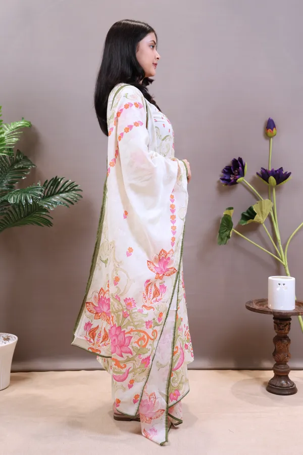 White_And_Pink_Cotton_Straight_Suit_For_Women