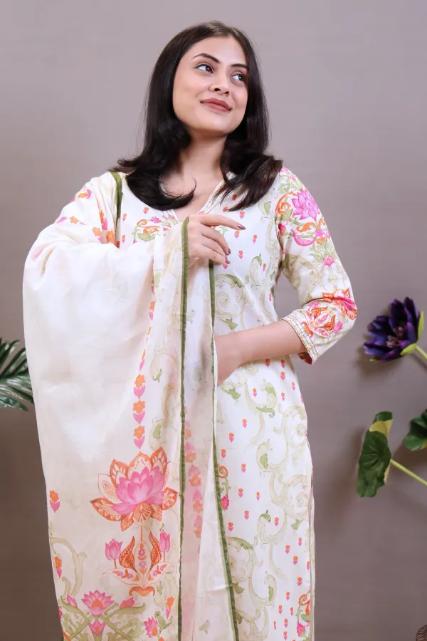 White_And_Pink_Cotton_Straight_Suit_For_Women