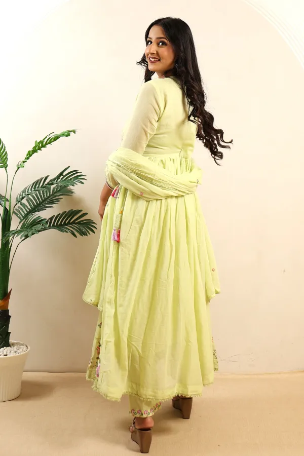 Light_Yellow_Cotton_Naira_Cut_Frock_For_Women