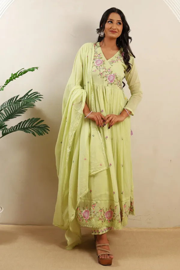 Light_Yellow_Cotton_Naira_Cut_Frock_For_Women