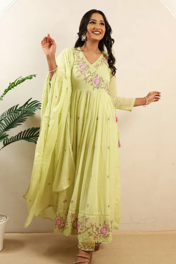 Light_Yellow_Cotton_Naira_Cut_Frock_For_Women