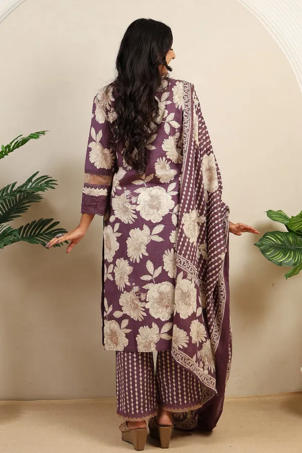 Purple_Cotton_A_Line_Suit_For_Women