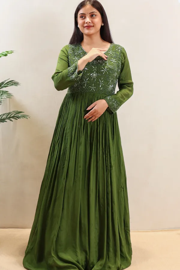 Green_Net_Gown_For_Women