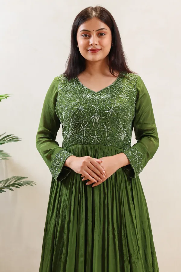 Green_Net_Gown_For_Women