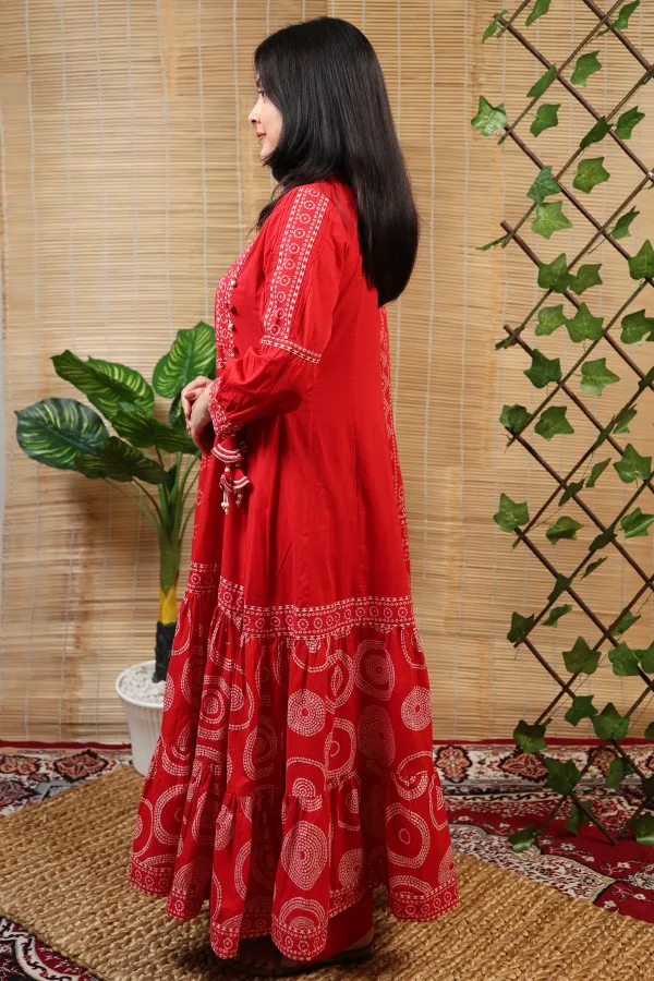 Red_Organza_Angarkha_Suit_For_Women