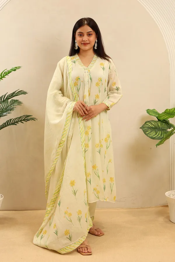 Beige_Cotton_Short_Anarkali_For_Women