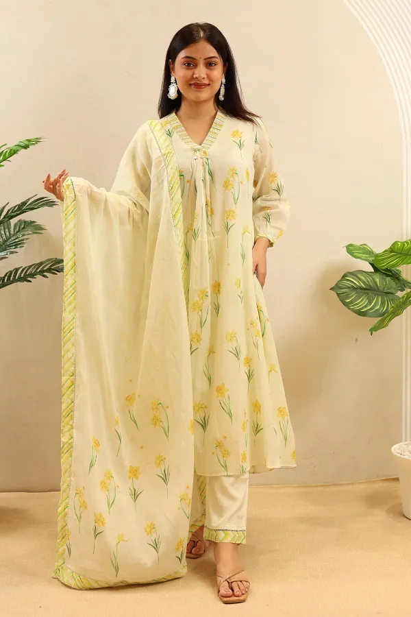 Beige_Cotton_Short_Anarkali_For_Women